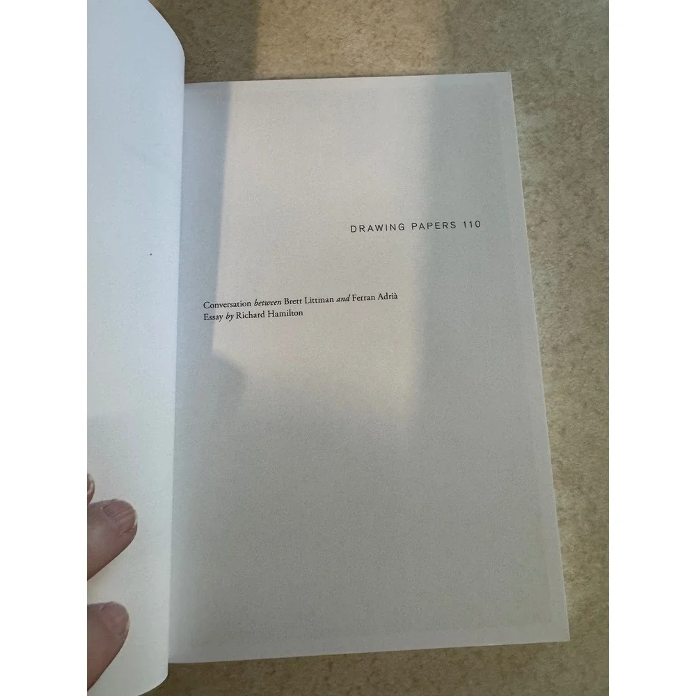 Ferran Adria Notes on Creativity Drawing Papers 110 The Drawing Center Book